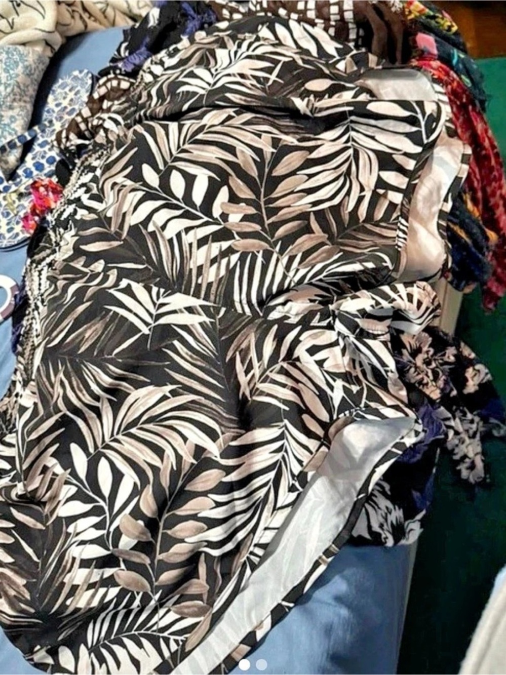 Hurley Swim Floral Tropical Board Shorts Black & White 3x